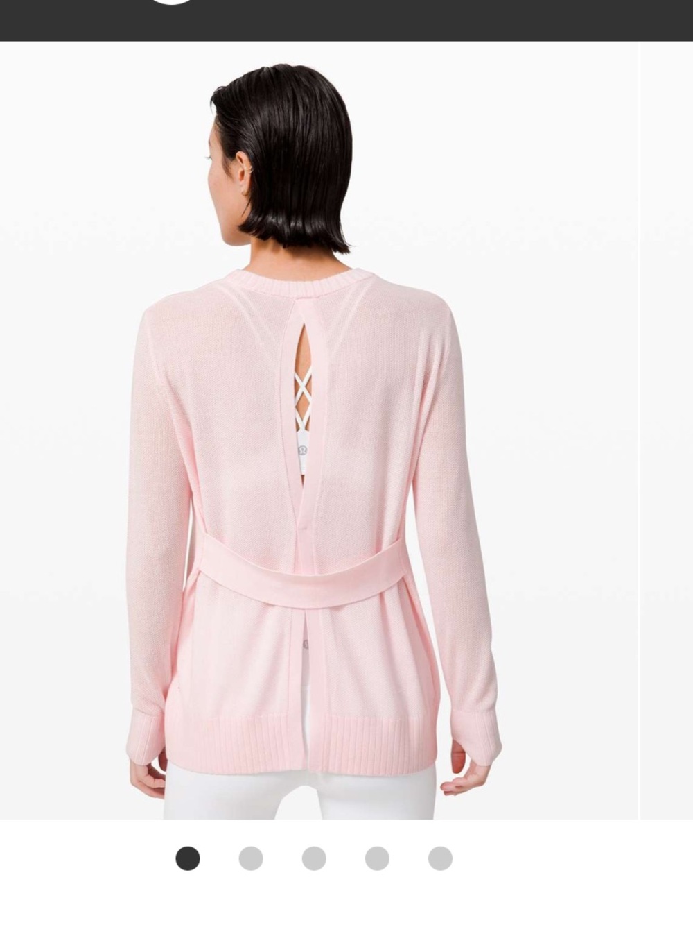 Lululemon Sincerely Yours Lightweight Pink Sweater Sz 10
